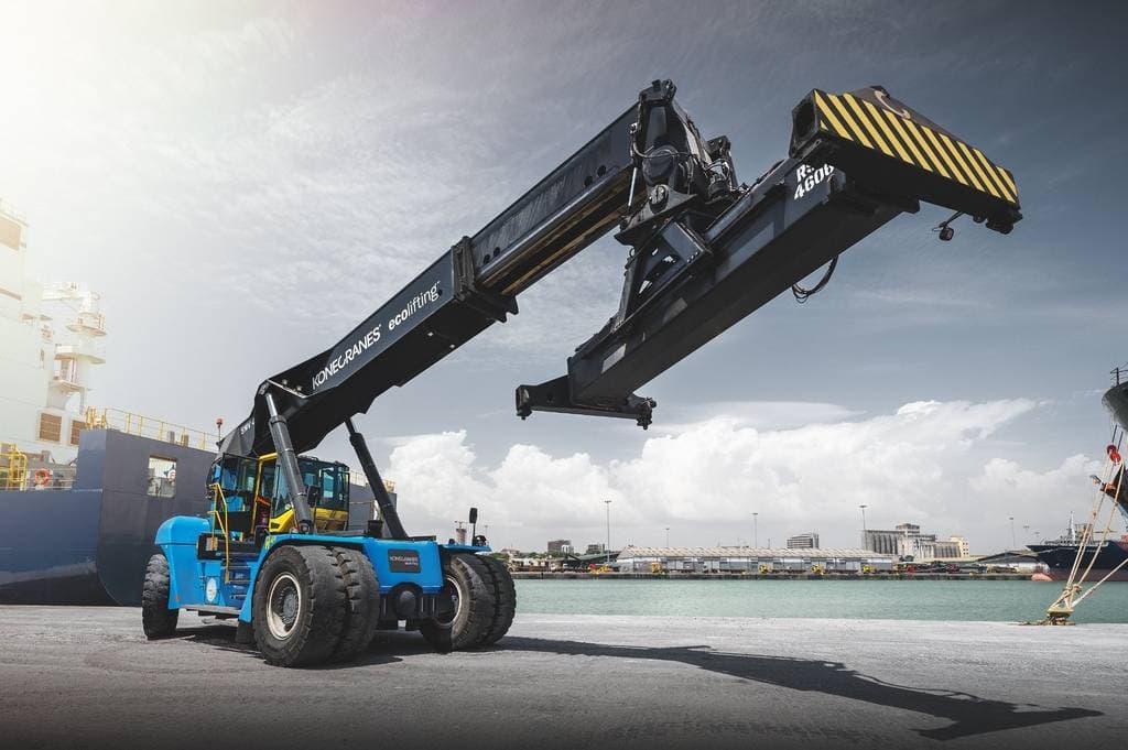 Konecranes reach stacker at a Ghana port — HLB Photography